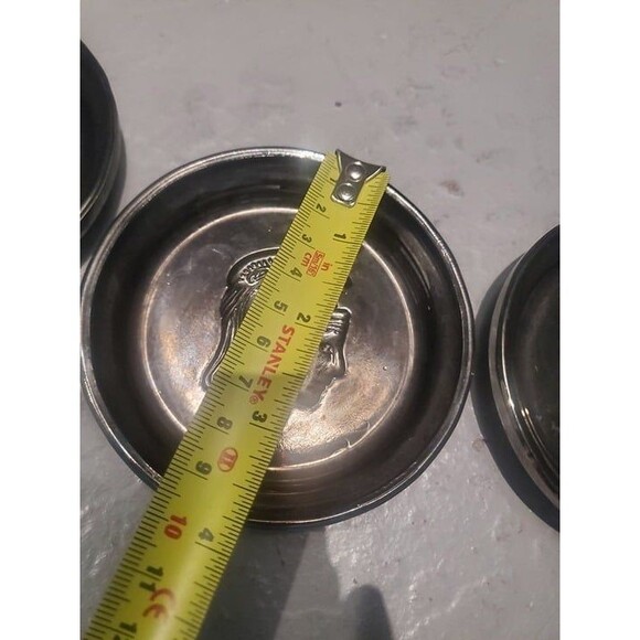 Mercury Glass Roman Gladiator Coasters - Picture 3 of 6